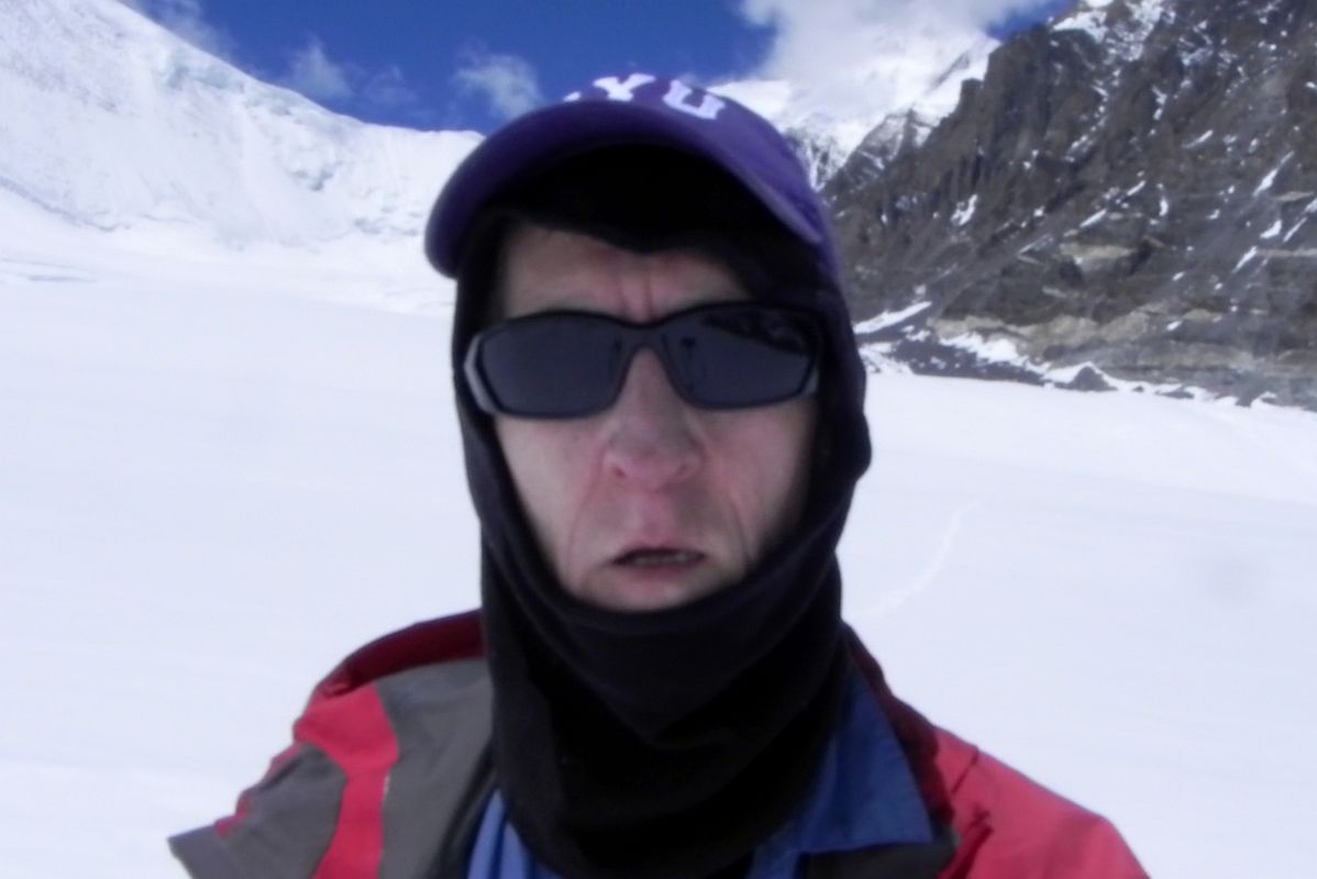 13 Jerome Ryan Crossing The East Rongbuk Glacier On The Way To Lhakpa Ri Camp I 